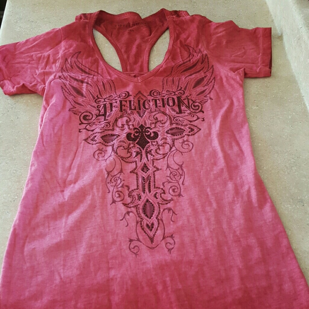 Affliction Red Tee